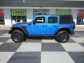 2021 Hydro Blue Pearl Jeep Wrangler Unlimited Rubicon 4xe Hybrid  photo #1