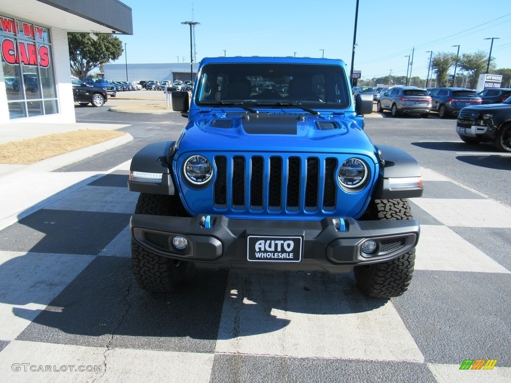 2021 Wrangler Unlimited Rubicon 4xe Hybrid - Hydro Blue Pearl / Black photo #2