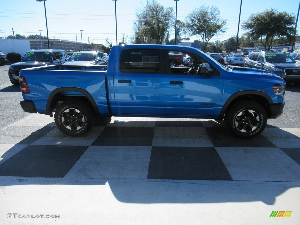 2021 1500 Rebel Crew Cab 4x4 - Hydro Blue Pearl / Black photo #3