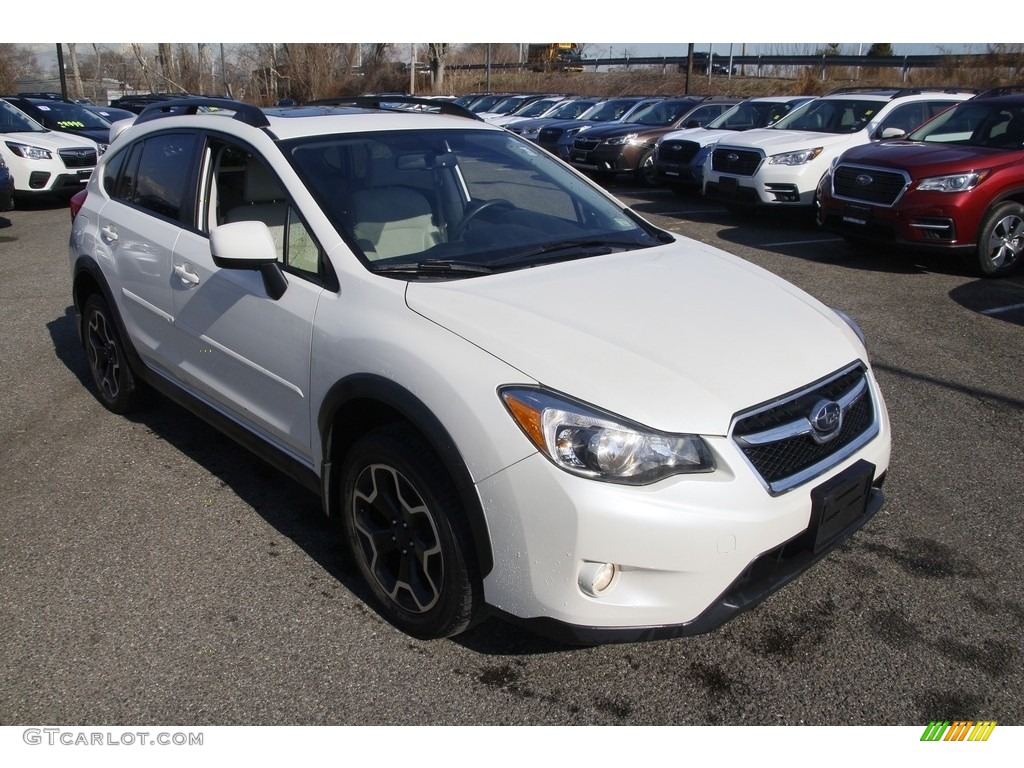 2014 XV Crosstrek 2.0i Premium - Satin White Pearl / Ivory photo #3