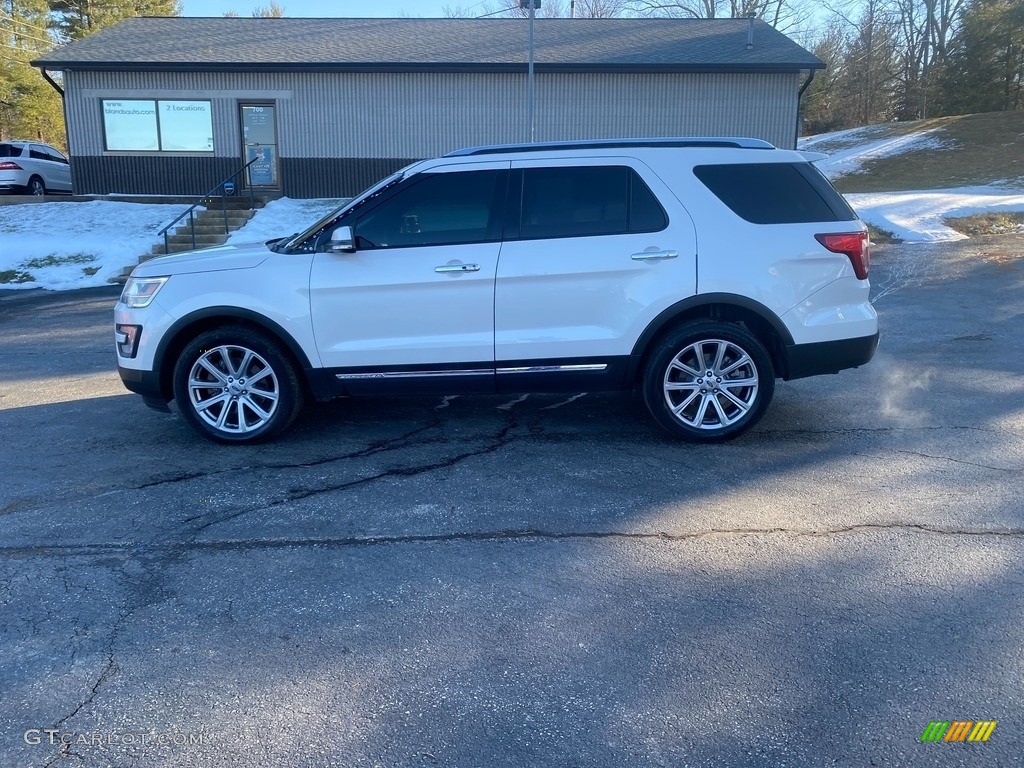 2017 Explorer Limited 4WD - White Platinum / Medium Light Camel photo #1