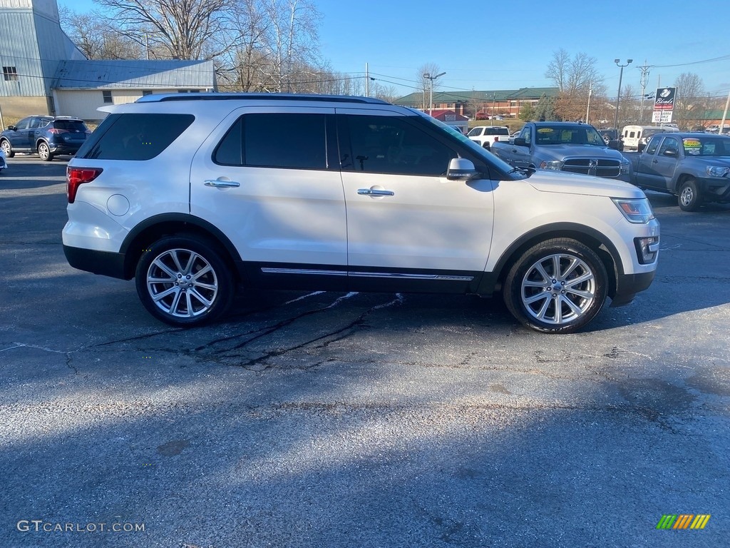 2017 Explorer Limited 4WD - White Platinum / Medium Light Camel photo #3