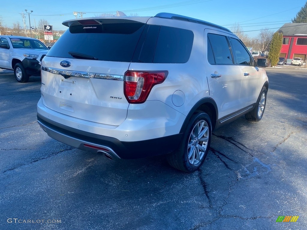 2017 Explorer Limited 4WD - White Platinum / Medium Light Camel photo #4