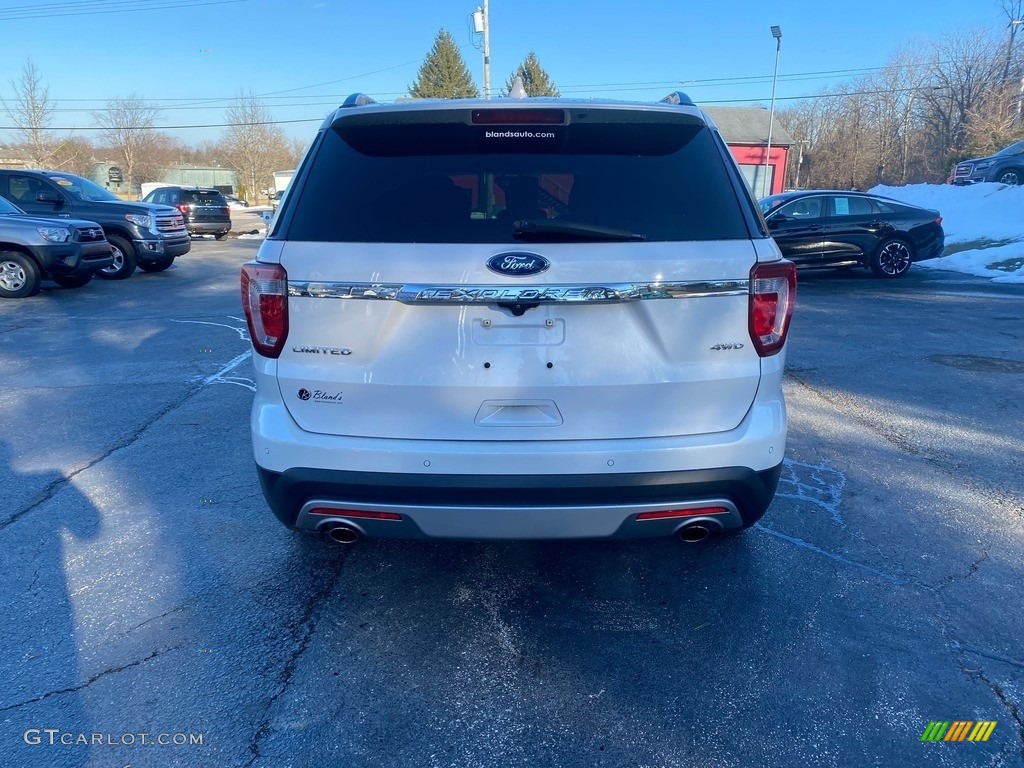 2017 Explorer Limited 4WD - White Platinum / Medium Light Camel photo #5