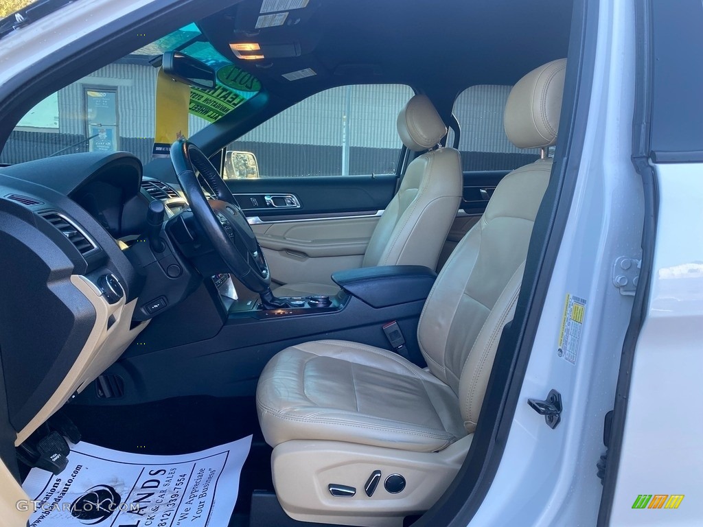2017 Explorer Limited 4WD - White Platinum / Medium Light Camel photo #13