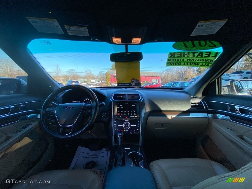 2017 Explorer Limited 4WD - White Platinum / Medium Light Camel photo #14