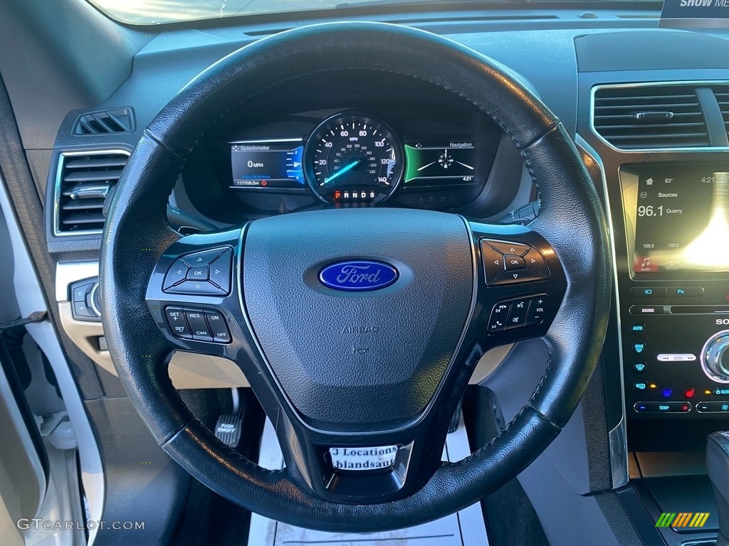 2017 Explorer Limited 4WD - White Platinum / Medium Light Camel photo #15