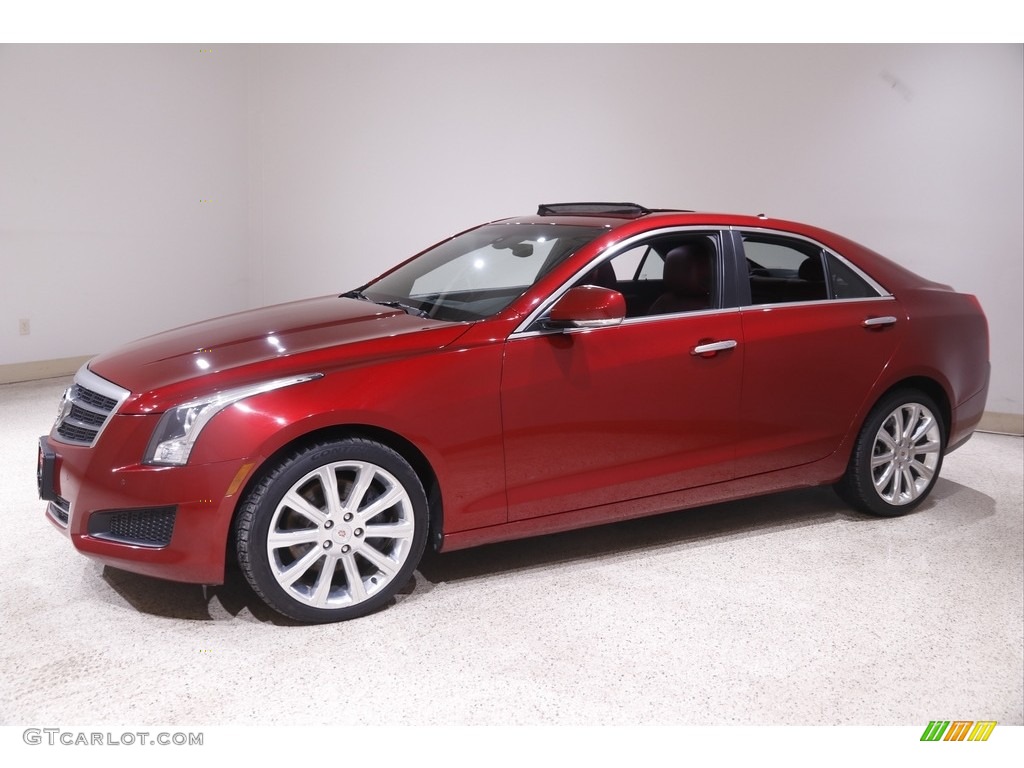 2014 ATS 2.0L Turbo AWD - Red Obsession Tintcoat / Morello Red/Jet Black photo #3
