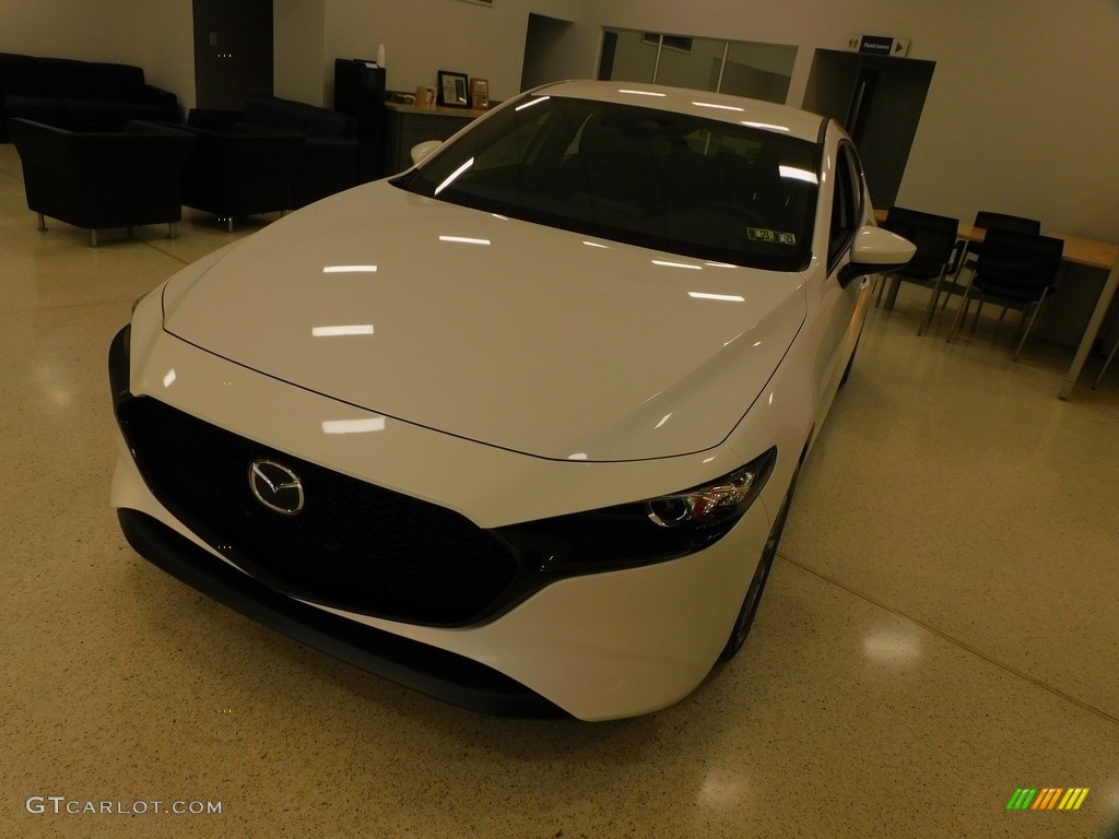 2022 Mazda3 2.5 S Hatchback - Snowflake White Pearl Mica / Black photo #7