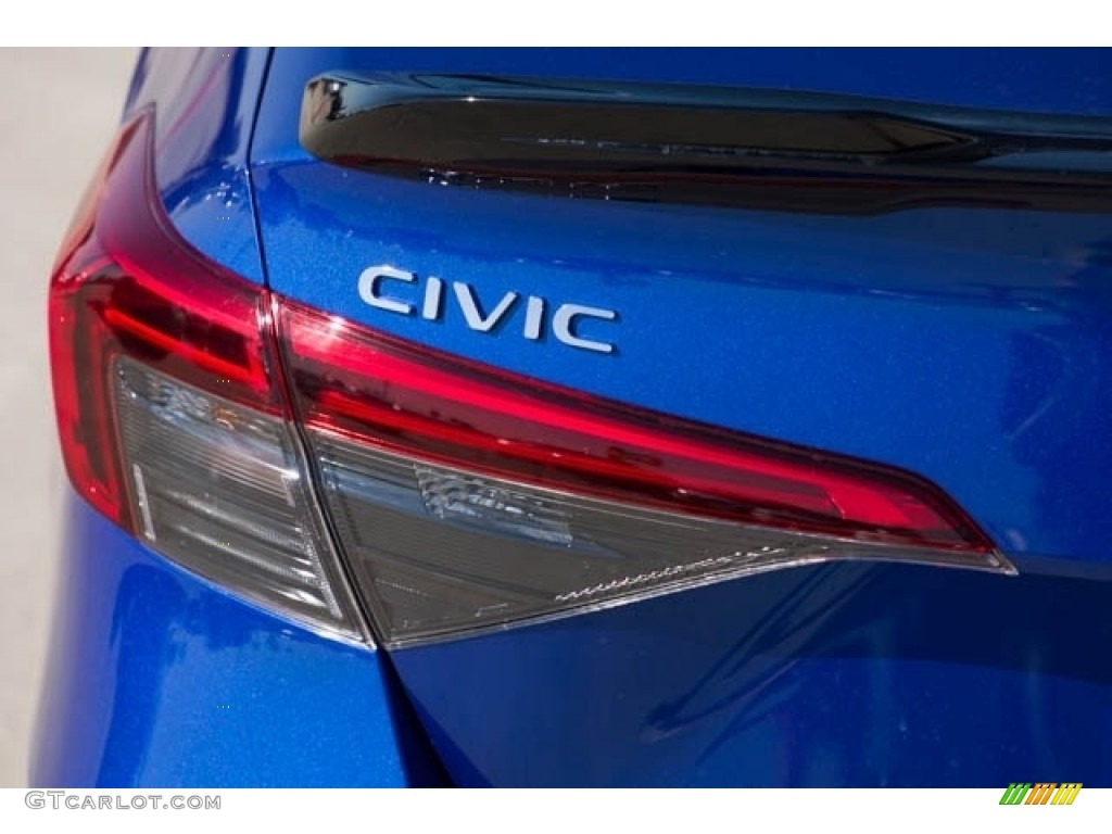 2022 Civic Si Sedan - Aegean Blue Metallic / Black/Red photo #6