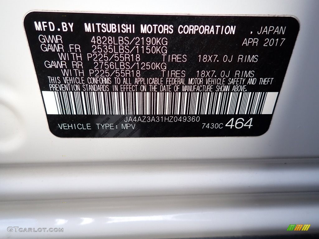 2017 Outlander SEL S-AWC - Diamond White Pearl / Black photo #15