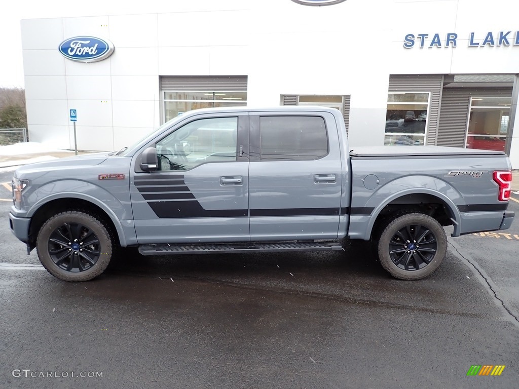 2019 F150 XLT Sport SuperCrew 4x4 - Abyss Gray / Sport Black/Red photo #2