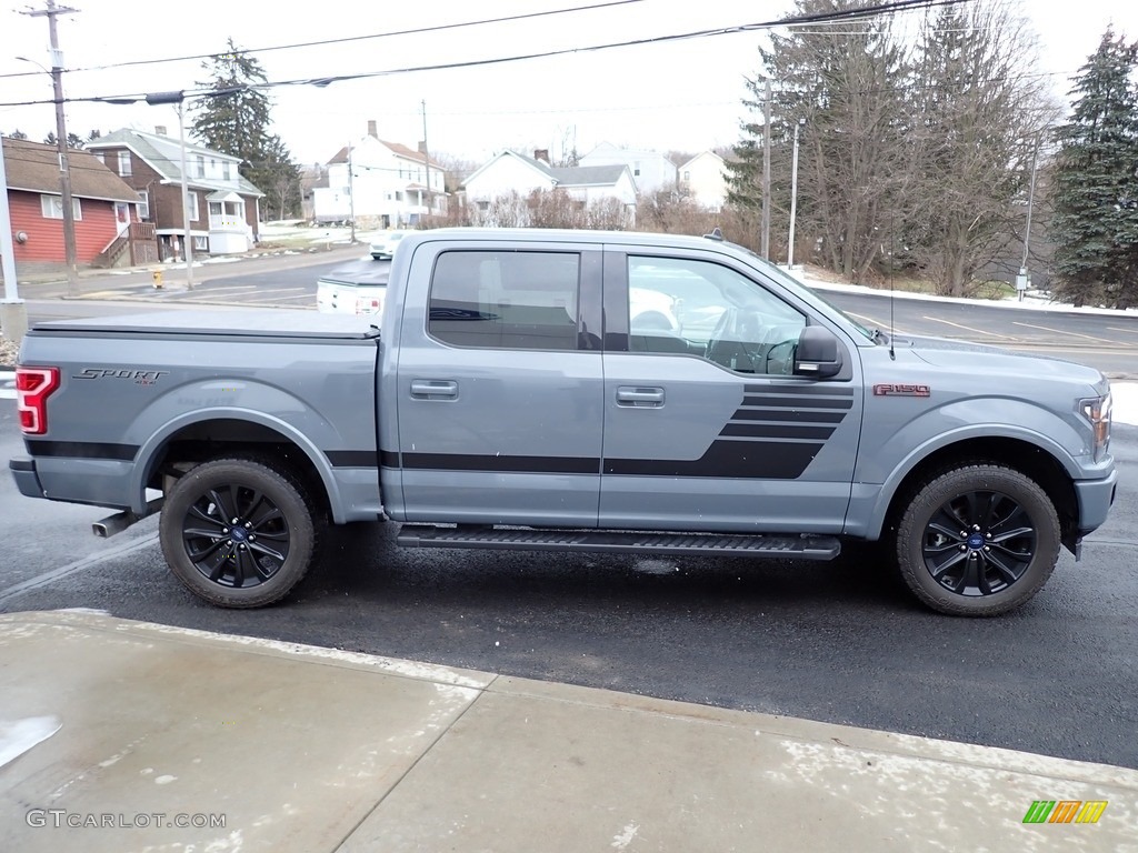 2019 F150 XLT Sport SuperCrew 4x4 - Abyss Gray / Sport Black/Red photo #7