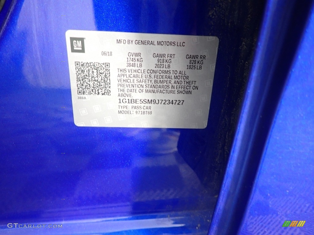 2018 Cruze LT - Kinetic Blue Metallic / Jet Black photo #37
