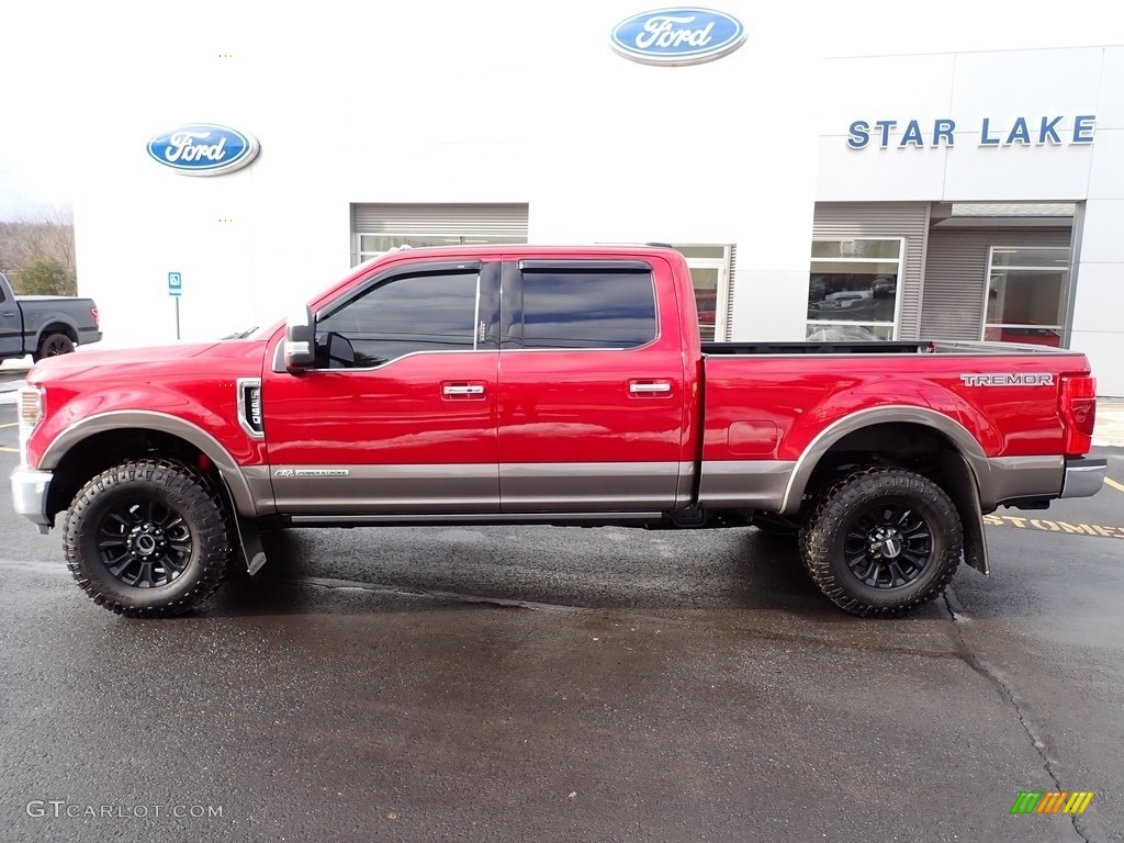 2021 F250 Super Duty King Ranch Crew Cab 4x4 - Rapid Red Metallic / Kingsville Antique/Java photo #2