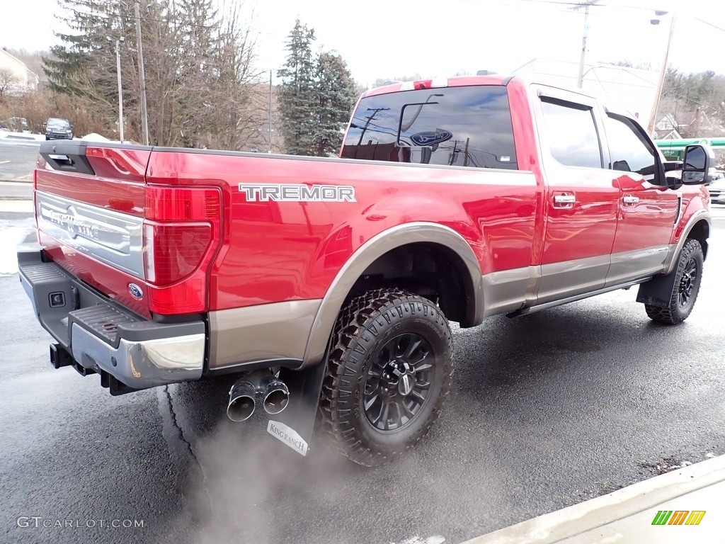 2021 F250 Super Duty King Ranch Crew Cab 4x4 - Rapid Red Metallic / Kingsville Antique/Java photo #5