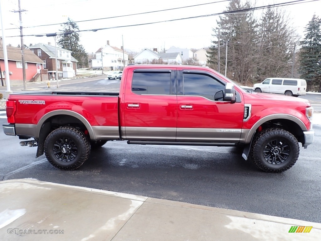 2021 F250 Super Duty King Ranch Crew Cab 4x4 - Rapid Red Metallic / Kingsville Antique/Java photo #6