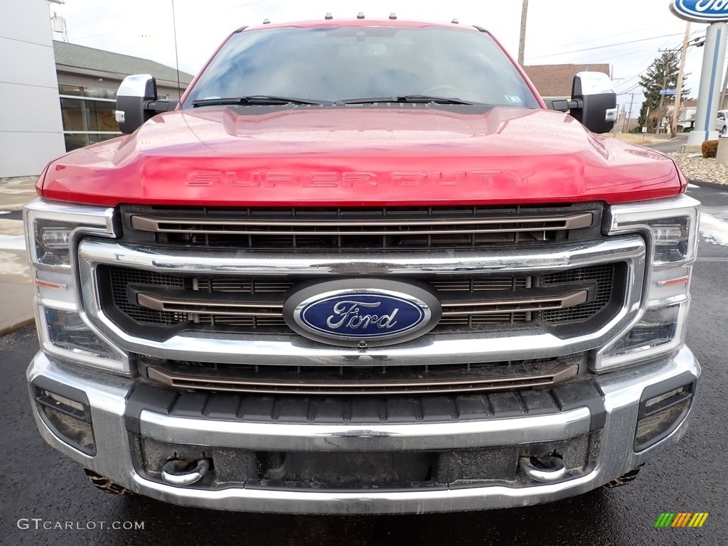 2021 F250 Super Duty King Ranch Crew Cab 4x4 - Rapid Red Metallic / Kingsville Antique/Java photo #8
