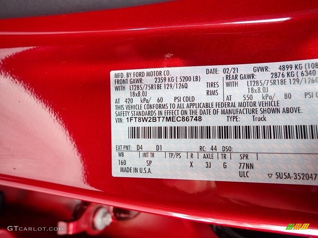 2021 F250 Super Duty King Ranch Crew Cab 4x4 - Rapid Red Metallic / Kingsville Antique/Java photo #14