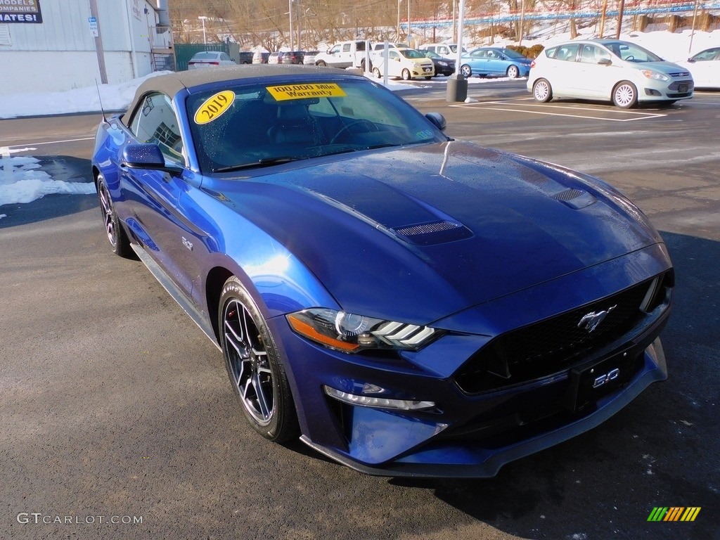 2019 Mustang GT Premium Convertible - Kona Blue / Ebony photo #9