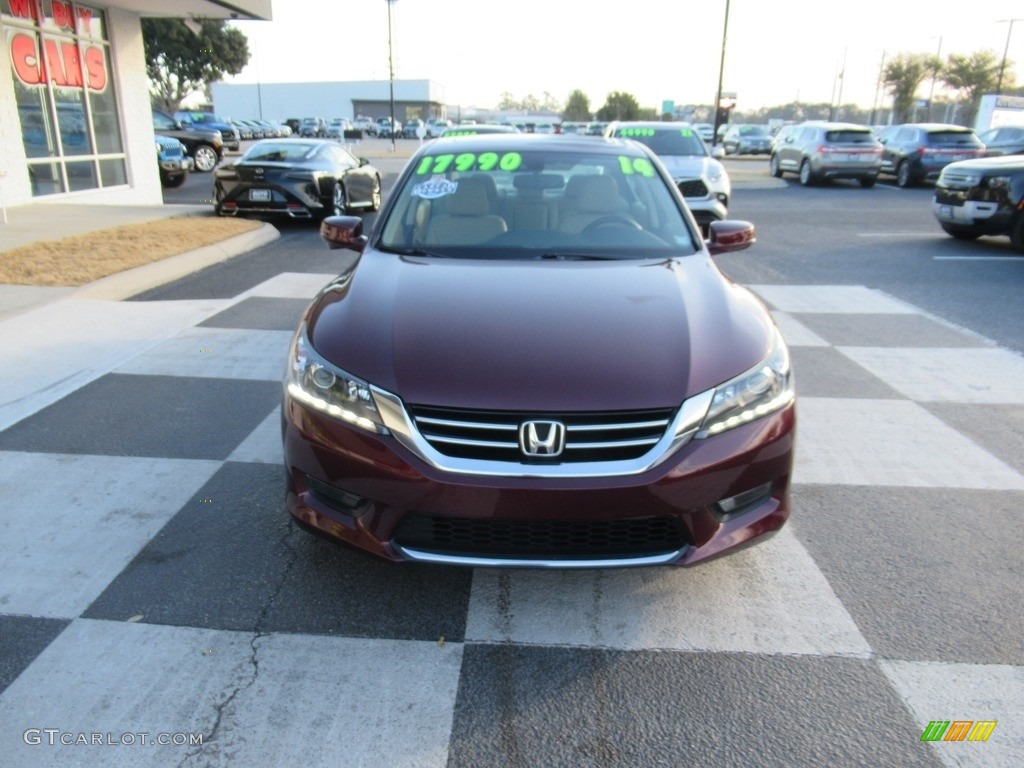 2014 Accord EX-L V6 Sedan - Basque Red Pearl II / Ivory photo #2