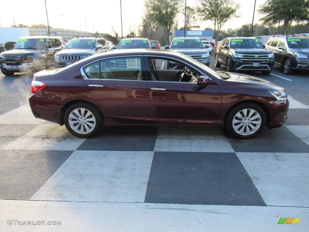 2014 Accord EX-L V6 Sedan - Basque Red Pearl II / Ivory photo #3