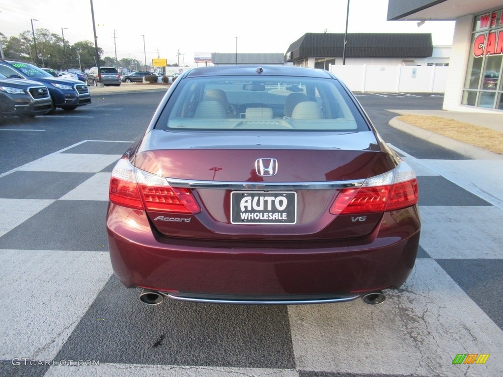 2014 Accord EX-L V6 Sedan - Basque Red Pearl II / Ivory photo #4