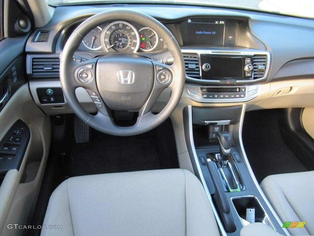 2014 Accord EX-L V6 Sedan - Basque Red Pearl II / Ivory photo #15