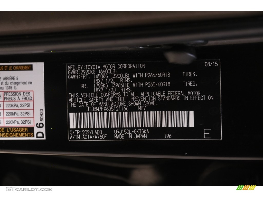 2016 GX Color Code 202 for Black Onyx Photo #143725730