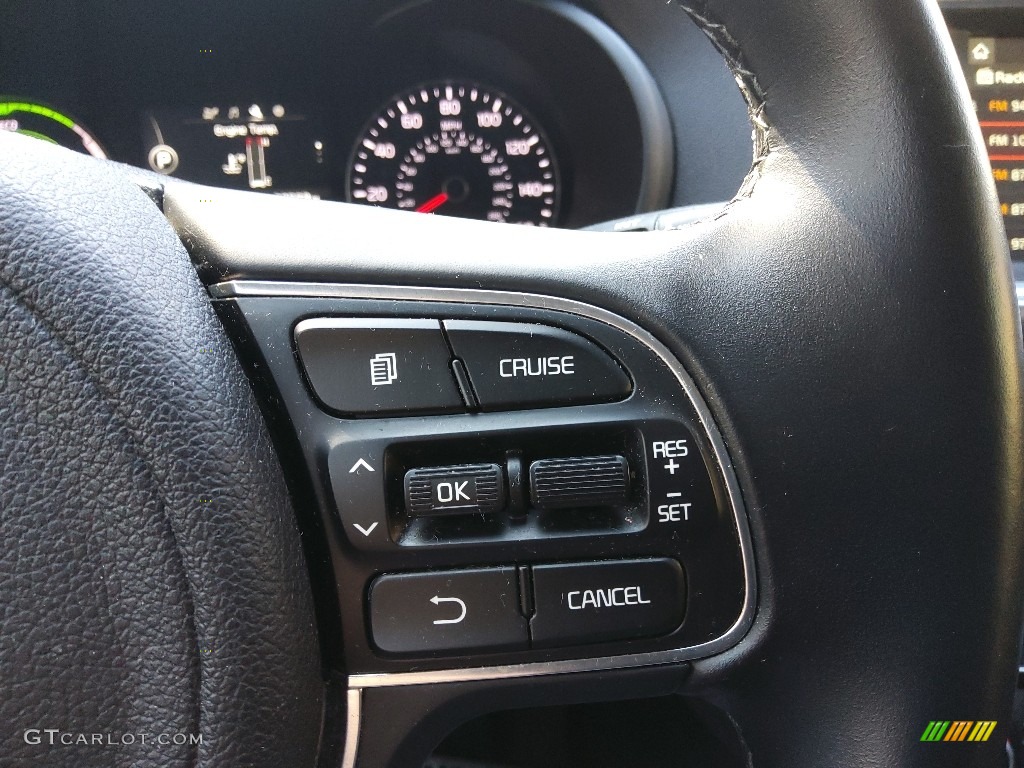 2017 Kia Optima Hybrid Black Steering Wheel Photo #143731498