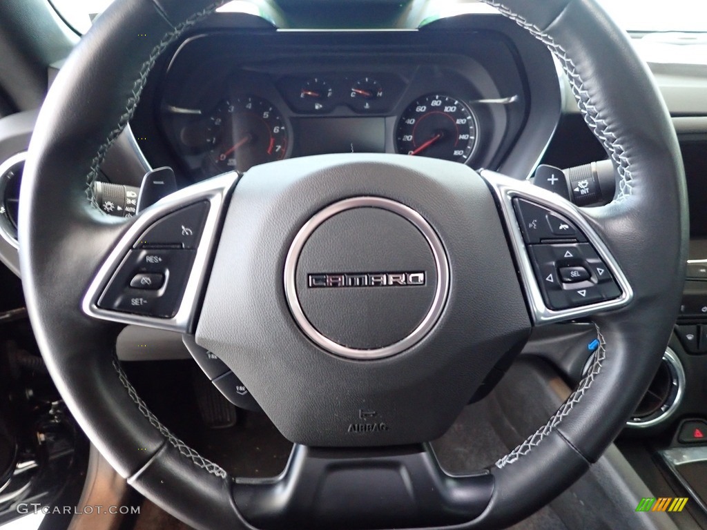 2021 Chevrolet Camaro LT Coupe Jet Black Steering Wheel Photo #143736151