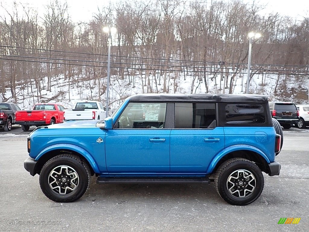 Velocity Blue 2021 Ford Bronco Outer Banks 4x4 4-Door Exterior Photo #143736787