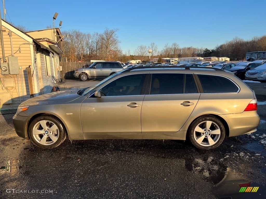 2006 5 Series 530xi Wagon - Titanium Grey Metallic / Beige photo #3