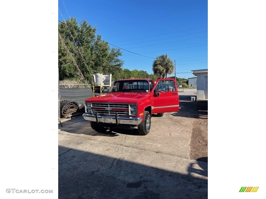 Apple Red 1986 Chevrolet C/K K10 Silverado Regular Cab 4x4 Exterior Photo #143737657