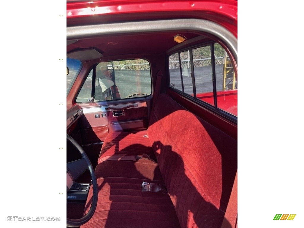 Burgundy Interior 1986 Chevrolet C/K K10 Silverado Regular Cab 4x4 Photo #143737711
