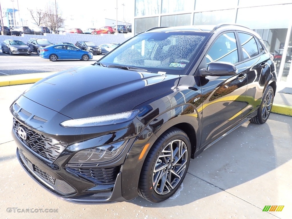 Ultra Black 2022 Hyundai Kona N Line AWD Exterior Photo #143738275