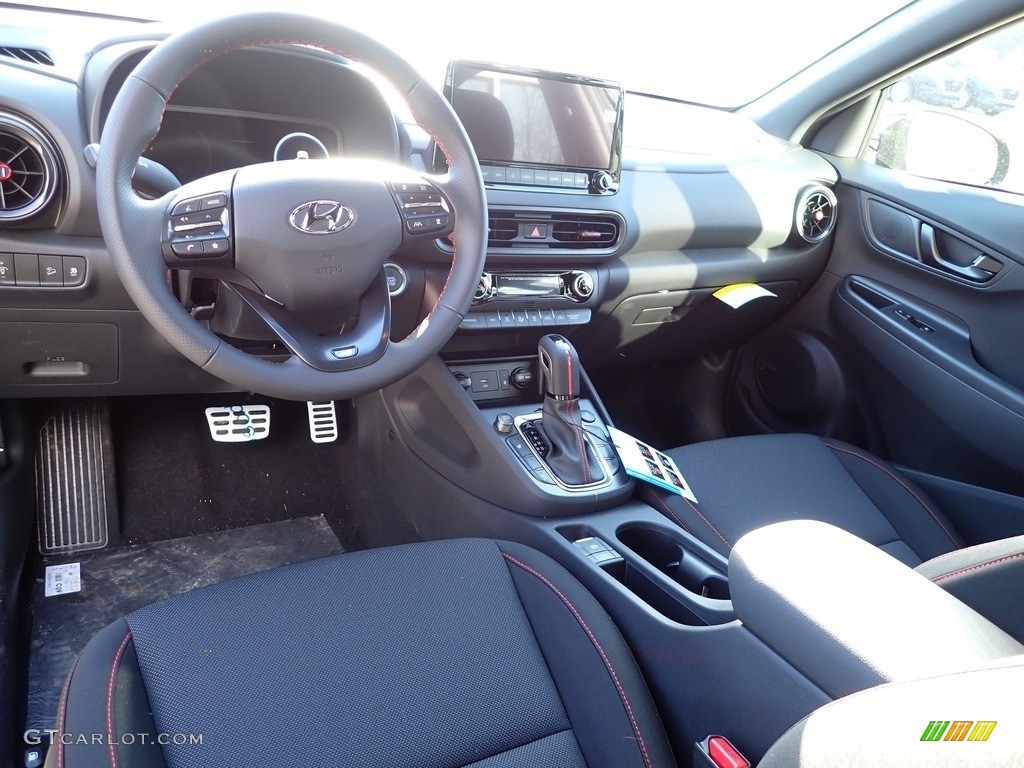 Black Interior 2022 Hyundai Kona N Line AWD Photo #143738422