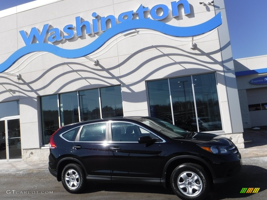 2013 CR-V LX AWD - Crystal Black Pearl / Black photo #2