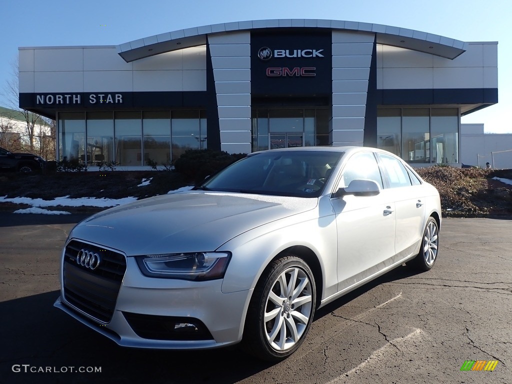 2013 A4 2.0T quattro Sedan - Ice Silver Metallic / Velvet Beige/Black photo #1