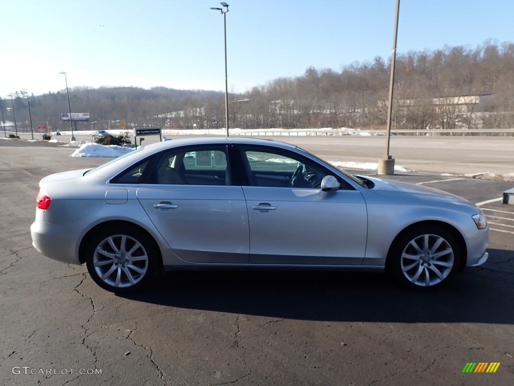 2013 A4 2.0T quattro Sedan - Ice Silver Metallic / Velvet Beige/Black photo #5