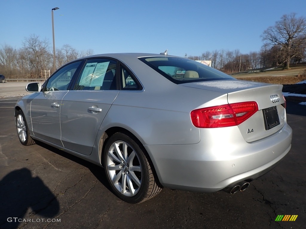 2013 A4 2.0T quattro Sedan - Ice Silver Metallic / Velvet Beige/Black photo #11