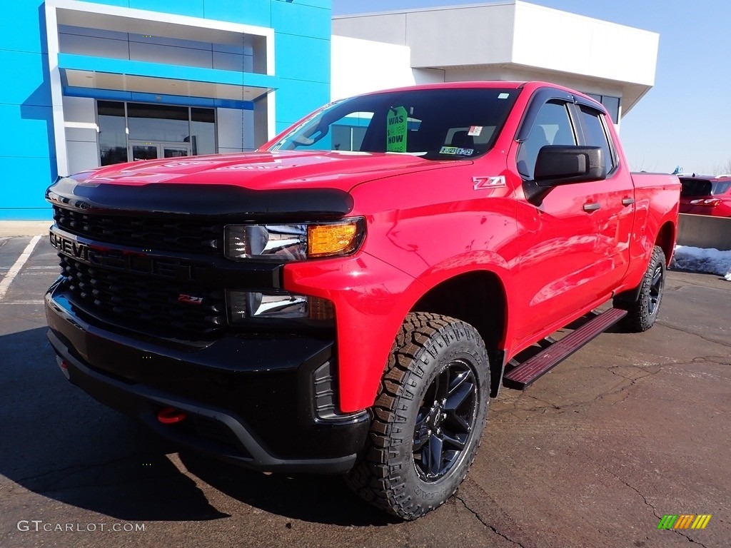 2019 Silverado 1500 Custom Z71 Trail Boss Double Cab 4WD - Red Hot / Jet Black photo #2