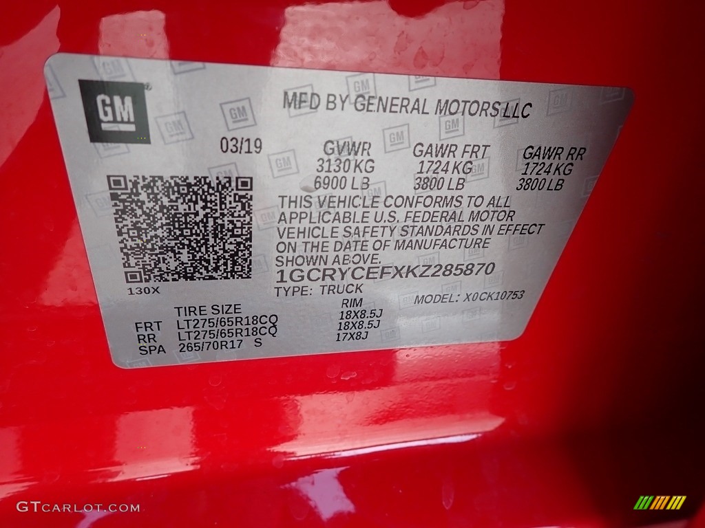 2019 Silverado 1500 Custom Z71 Trail Boss Double Cab 4WD - Red Hot / Jet Black photo #28