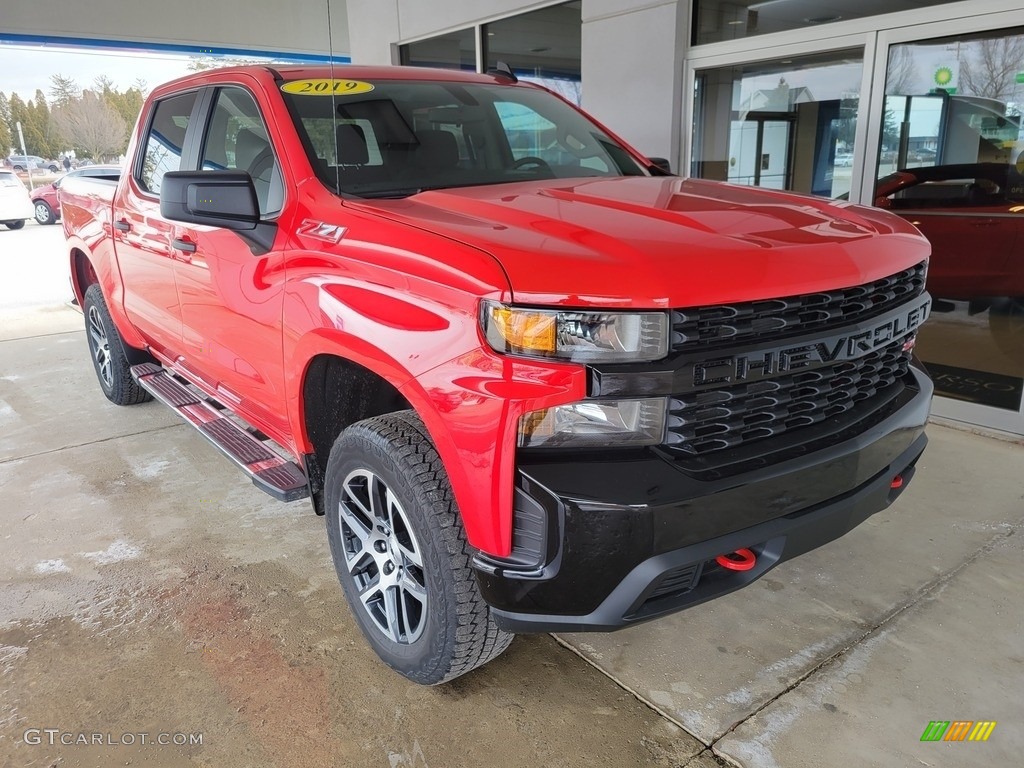 2019 Silverado 1500 Custom Z71 Trail Boss Crew Cab 4WD - Red Hot / Jet Black photo #2