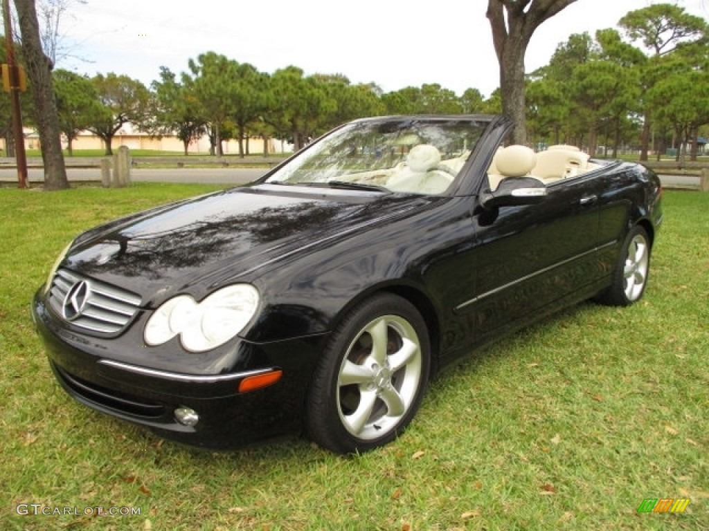 2005 CLK 320 Cabriolet - Black / Stone photo #9
