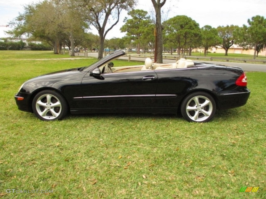 2005 CLK 320 Cabriolet - Black / Stone photo #11