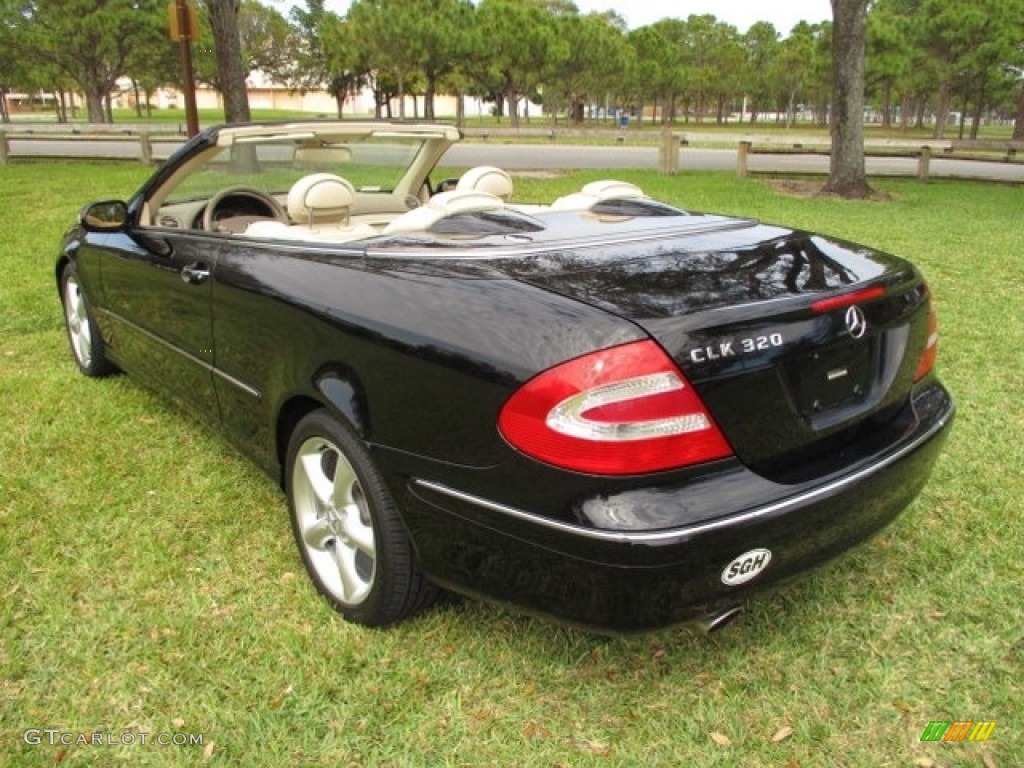 2005 CLK 320 Cabriolet - Black / Stone photo #13