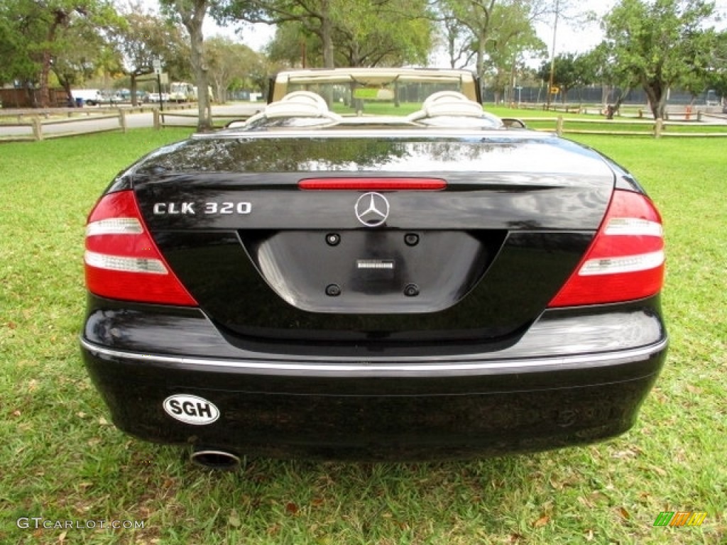 2005 CLK 320 Cabriolet - Black / Stone photo #15