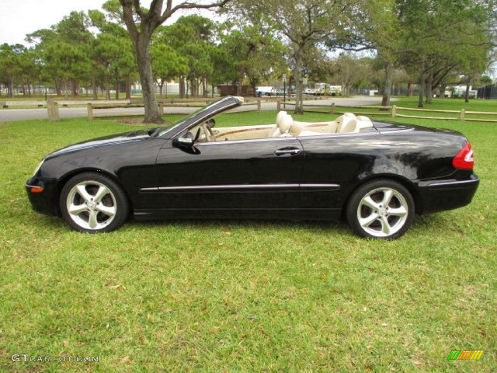 2005 CLK 320 Cabriolet - Black / Stone photo #29