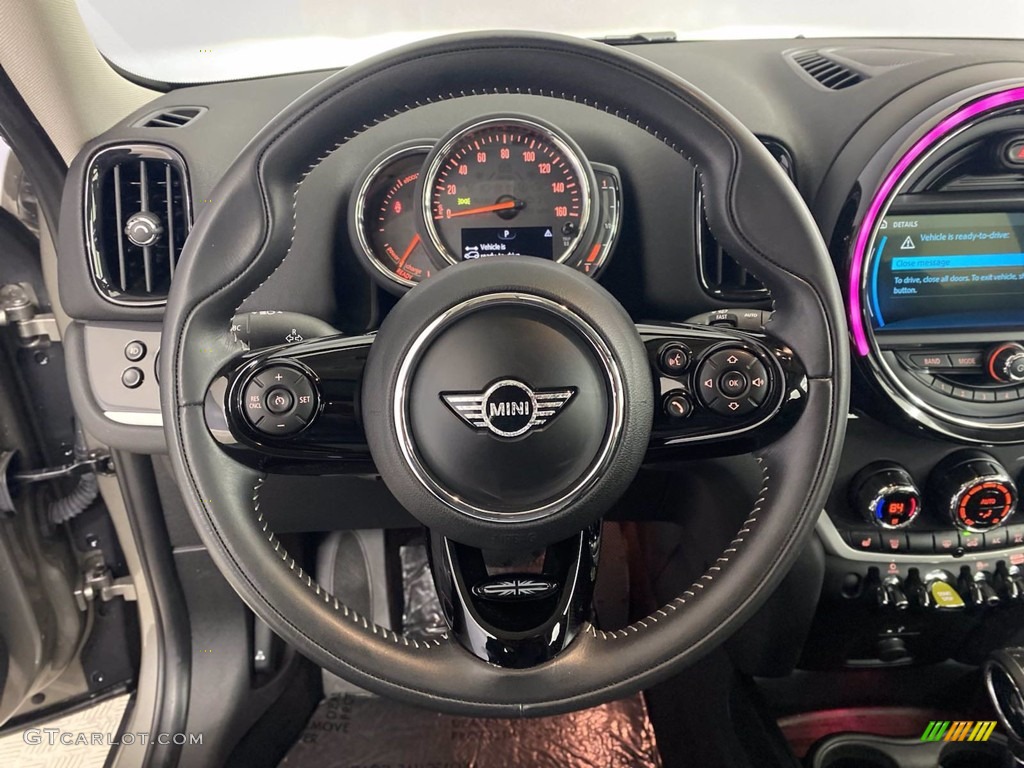2019 Mini Countryman Cooper S E All4 Hybrid Carbon Black Steering Wheel Photo #143744825